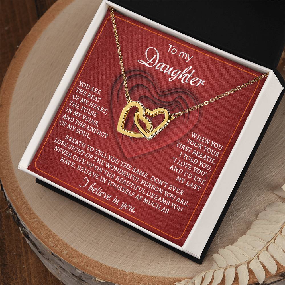 Daughter-Of My Heart - Interlocking Hearts Necklace