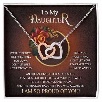 Daughter-The Little Girl  - Interlocking Hearts Necklace